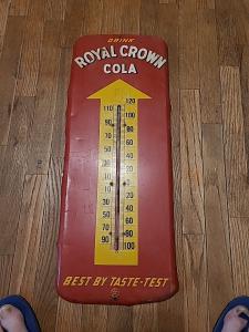 Royal Crown Cola Vintage Metal Wall Thermometer