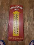 Royal Crown Cola Vintage Metal Wall Thermometer