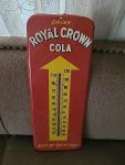 Royal Crown Cola Vintage Metal Wall Thermometer