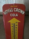Royal Crown Cola Vintage Metal Wall Thermometer