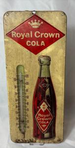 Royal Crown Cola Antique Thermometer Tin Sign