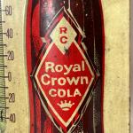 Royal Crown Cola Antique Thermometer Tin Sign