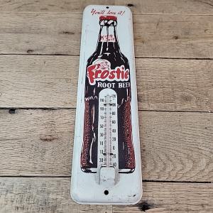 Vintage Frostie Root Beer Metal Wall Thermometer