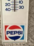 1970s Pepsi PM-1105 Metal Thermometer 28"x7