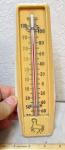 Vintage Plastic Thermometer with Glass Tube Decor