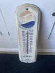 Pepsi Vintage Metal Wall Thermometer Bottle Cap