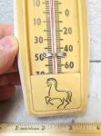 Vintage Plastic Thermometer with Glass Tube Decor