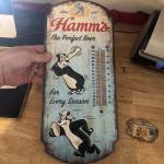 Hamm's Bear 17-Inch Vintage Beer Thermometer