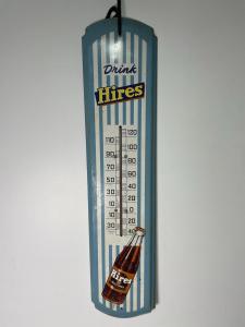 Hires Root Beer Metal Advertising Thermometer 1960s