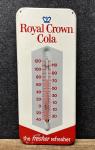 1960s Royal Crown Cola Metal Thermometer Sign