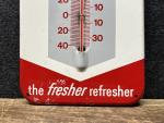 1960s Royal Crown Cola Metal Thermometer Sign