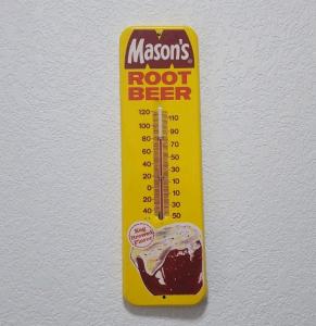 Mason's Root Beer Antique Thermometer Sign