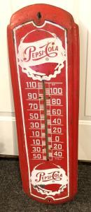 Pepsi Cola Vintage Ad Thermometer Metal Sign 27