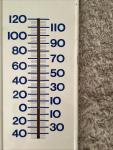 1970s Pepsi PM-1105 Metal Thermometer 28"x7