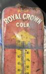 Royal Crown Cola 1950s Advertising Thermometer 25"x10