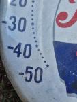 Vintage Pepsi-Cola Jumbo Dial Thermometer with Bottle Cap