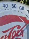Vintage Pepsi-Cola Jumbo Dial Thermometer with Bottle Cap