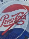 Vintage Pepsi-Cola Jumbo Dial Thermometer with Bottle Cap