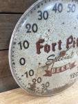 Fort Pitt Beer Vintage Metal Advertising Thermometer