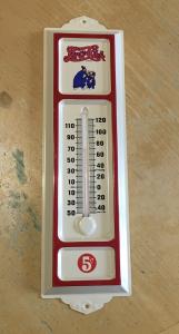 Pepsi-Cola Keystone Cops Vintage Metal Thermometer