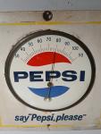 1960s Pepsi Please Thermometer with Nice Patina
