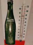 Vintage Metal Team Soda Pop Thermometer Sign