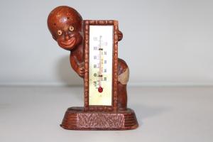Funny Vintage Thermometer "Character Pants Down" Design