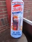 Vintage Pepsi Fountain Thermometer Sign