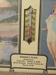 1950s Singers Place Beer Thermometer Sign