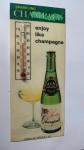 Vintage Champale Metal Advertising Thermometer Sign