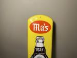 Vintage Ma's Root Beer Soda Tin Thermometer