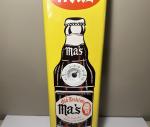 Vintage Ma's Root Beer Soda Tin Thermometer