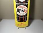 Vintage Ma's Root Beer Soda Tin Thermometer
