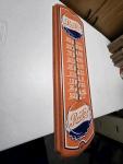 1950s Orange Pepsi-Cola Painted Metal Thermometer