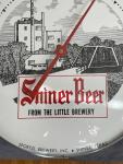 Shiner Beer Vintage Round Glass Advertising Thermometer