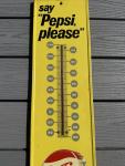 Pepsi Please Vintage Wall Thermometer with Cap
