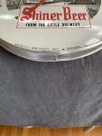 Shiner Beer Vintage Round Glass Advertising Thermometer