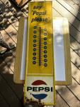 Vintage Pepsi-Cola Advertising Thermometer 28 Inches Tall