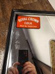 1940s Royal Crown Cola Thermometer Mirror 9"x12
