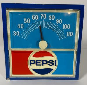 1970s PEPSI Vintage Hanging Plastic Thermometer