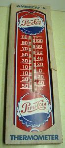 Pepsi-Cola Americana Thermometer - Retro Metal Design