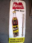 Vintage Mason Root Beer Advertising Thermometer 25.5”x9.5”