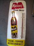 Vintage Mason Root Beer Advertising Thermometer 25.5”x9.5”