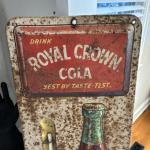 Royal Crown Cola Vintage Metal Embossed Thermometer