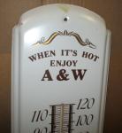 A&W Root Beer Vintage Thermometer Sign