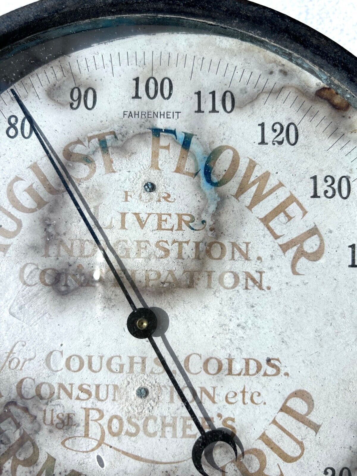 German Syrup Antique Advertising Thermometer