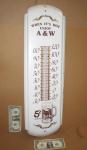 A&W Root Beer Vintage Thermometer Sign