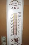 A&W Root Beer Vintage Thermometer Sign