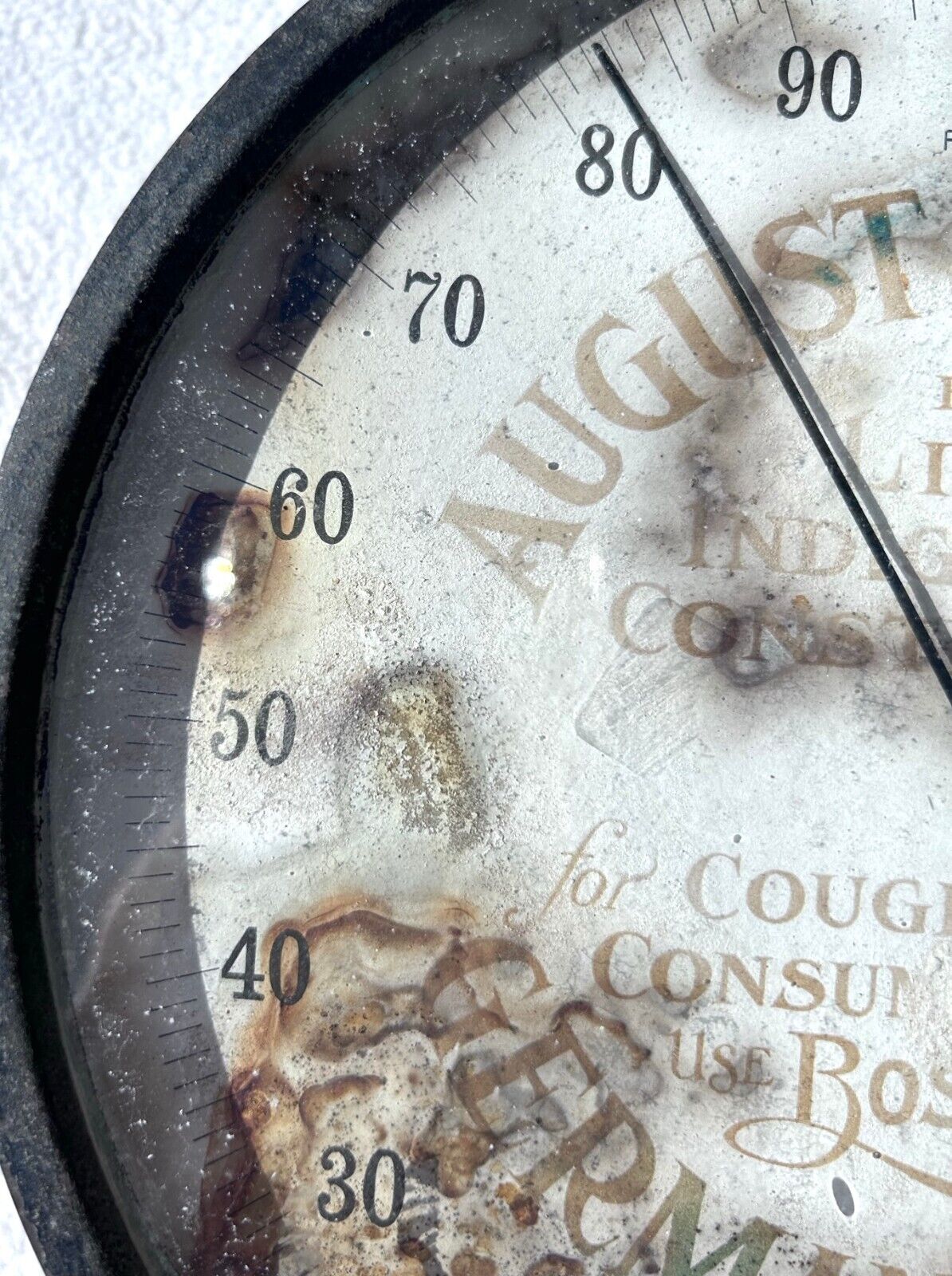 German Syrup Antique Advertising Thermometer