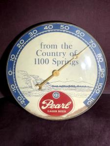 1964 Pearl Lager Beer Antique Thermometer